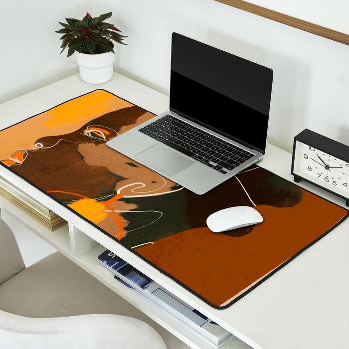 Abstract Art Girl Portrait Desk Mat Gallery Image 2