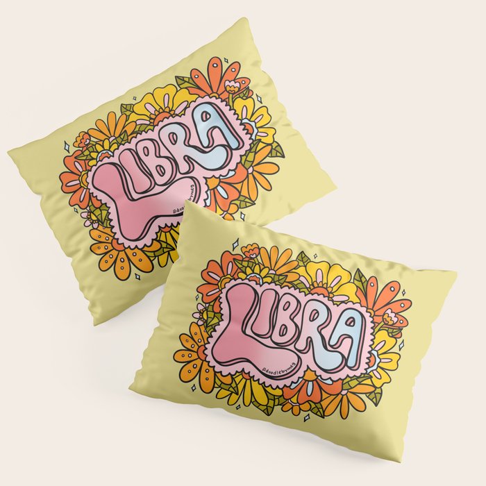 Libra Flowers Pillow Sham Gallery Image 3