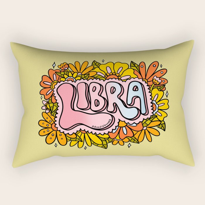Libra Flowers Rectangular Pillow Gallery Image 2