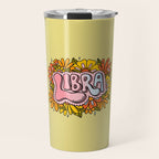 Libra Flowers Travel Mug Gallery Image 1