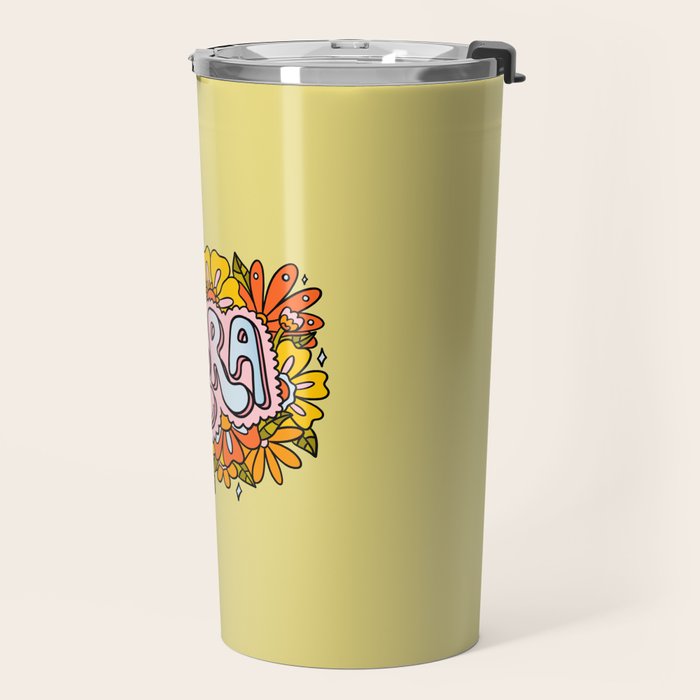 Libra Flowers Travel Mug Gallery Image 2
