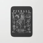 Pinball Arcade Gaming Machine Vintage Gamer Patent Print Bath Mat Gallery Image 1