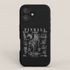 Pinball Arcade Gaming Machine Vintage Gamer Patent Print iPhone Case Gallery Image 1