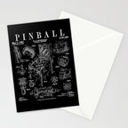 Pinball Arcade Gaming Machine Vintage Gamer Patent Print Stationery Card Gallery Image 2