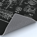 Pinball Arcade Gaming Machine Vintage Gamer Patent Print Rug Gallery Image 4