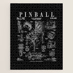 Pinball Arcade Gaming Machine Vintage Gamer Patent Print Jigsaw Puzzle Gallery Image 1