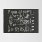 Pinball Arcade Gaming Machine Vintage Gamer Patent Print Rug Gallery Image 2