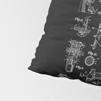 Pinball Arcade Gaming Machine Vintage Gamer Patent Print Pillow Sham Gallery Image 4
