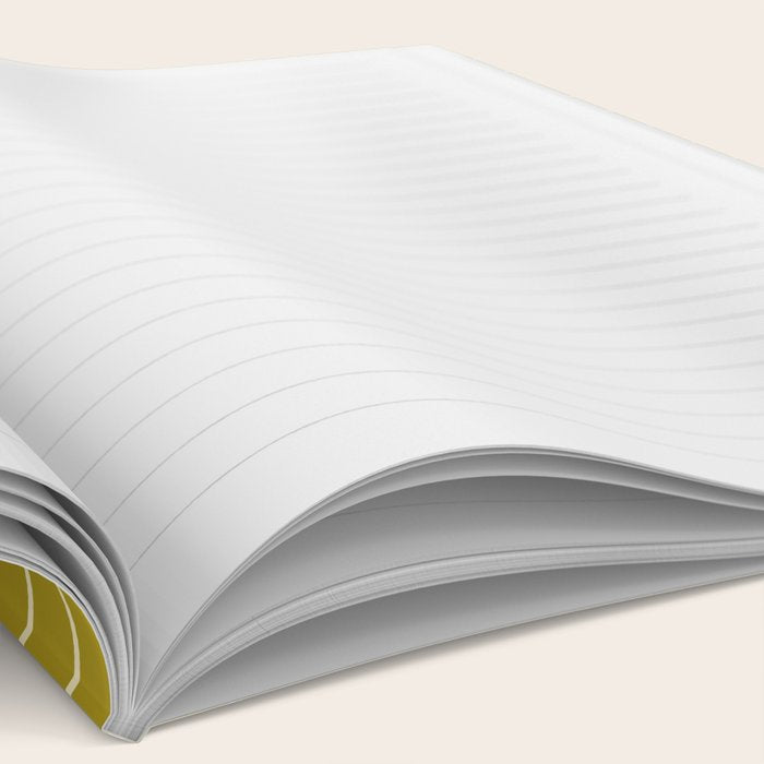 Minimal Line Curvature XVII Chartreuse Mid Century Modern Arch Abstract Notebook Gallery Image 2