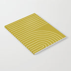 Minimal Line Curvature XVII Chartreuse Mid Century Modern Arch Abstract Notebook Gallery Image 2