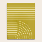 Minimal Line Curvature XVII Chartreuse Mid Century Modern Arch Abstract Notebook Gallery Image 4
