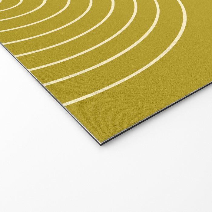 Minimal Line Curvature XVII Chartreuse Mid Century Modern Arch Abstract Welcome Mat Gallery Image 2