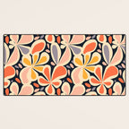 Abstract vintage flower art pattern Desk Mat Gallery Image 3