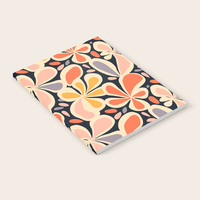 Abstract vintage flower art pattern Notebook Gallery Image 2