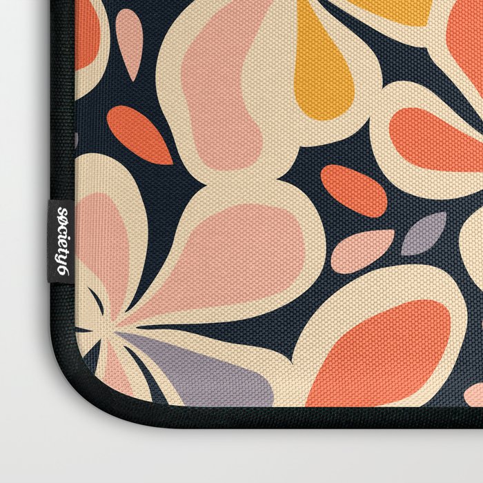 Abstract vintage flower art pattern Laptop Sleeve Gallery Image 3