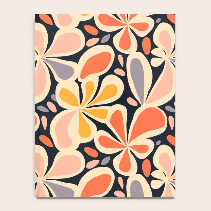 Abstract vintage flower art pattern Notebook Gallery Image 4
