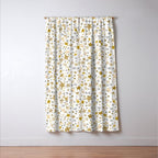 Christmas Golden Stars Elegant Celestial Stars Window Curtain Gallery Image 3