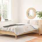 Mystic Hand with Eye - Black and Gold Ink Duvet Cover Gallery Image 2