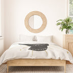 Mystic Hand with Eye - Black and Gold Ink Duvet Cover Gallery Image 3