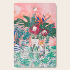 Cockatoo Vase - Bouquet of Flowers on Coral and Jungle Cutting Board Gallery Image 1