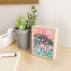 Cockatoo Vase - Bouquet of Flowers on Coral and Jungle Mini Art Print Gallery Image 2