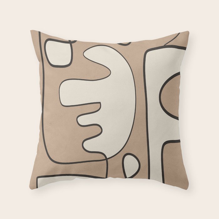 Contours of Thought 1 Throw Pillow Gallery Image 1