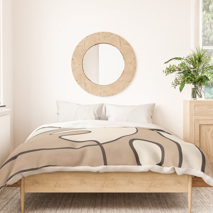 Contours of Thought 1 Duvet Cover Gallery Image 3