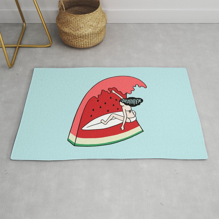 Watermelon Surf Rug Gallery Image 1