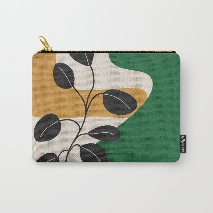 Modern Abstract Minimal Shapes Branches Art 4 Carry All Pouch Gallery Image 1