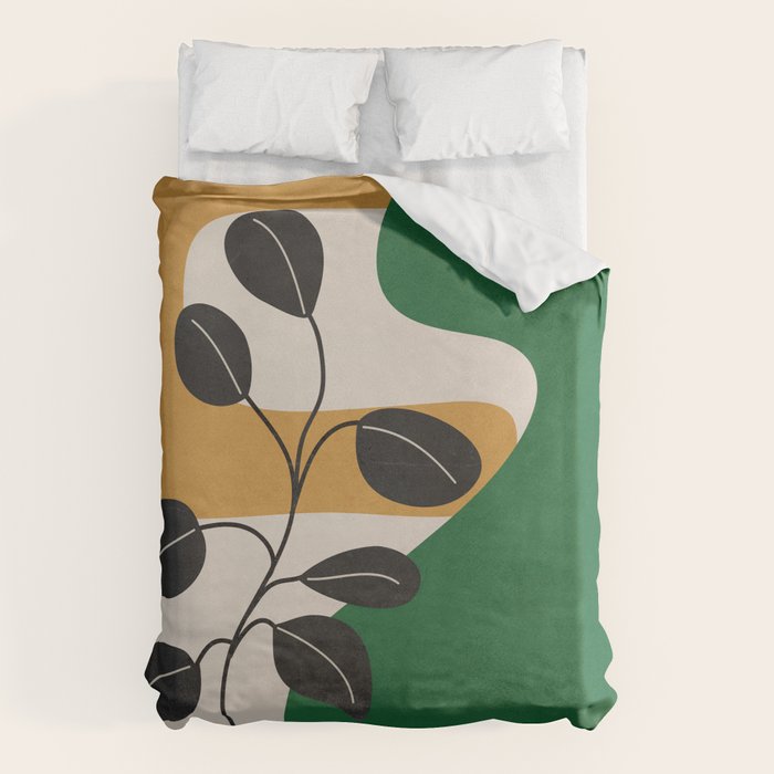 Modern Abstract Minimal Shapes Branches Art 4 Duvet Cover Gallery Image 1