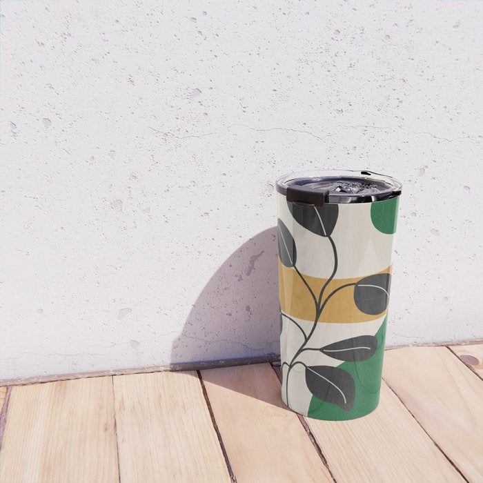 Modern Abstract Minimal Shapes Branches Art 4 Travel Mug Gallery Image 4