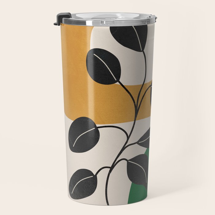 Modern Abstract Minimal Shapes Branches Art 4 Travel Mug Gallery Image 3
