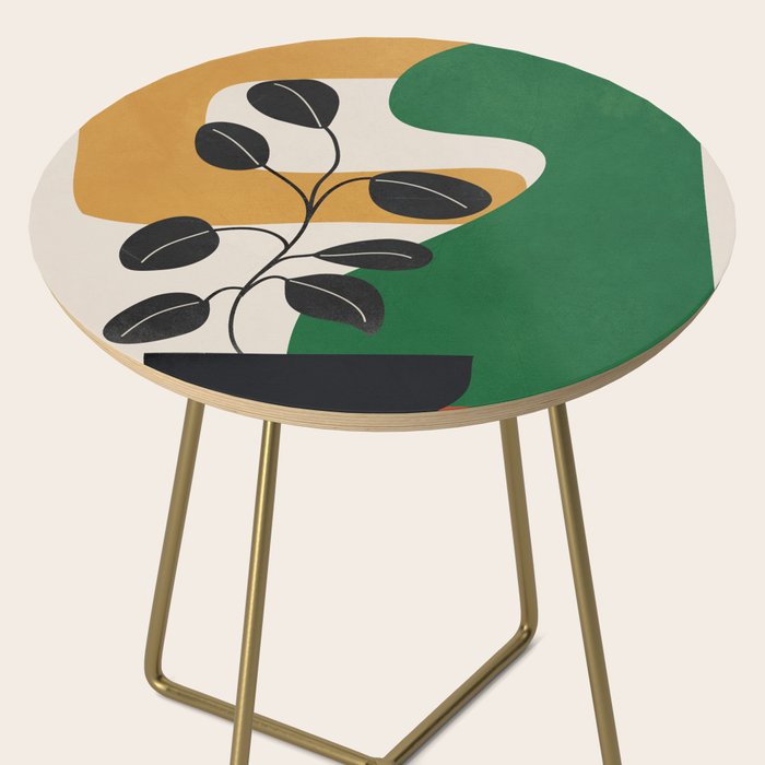 Modern Abstract Minimal Shapes Branches Art 4 Side Table Gallery Image 2