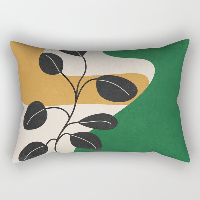 Modern Abstract Minimal Shapes Branches Art 4 Rectangular Pillow Gallery Image 1
