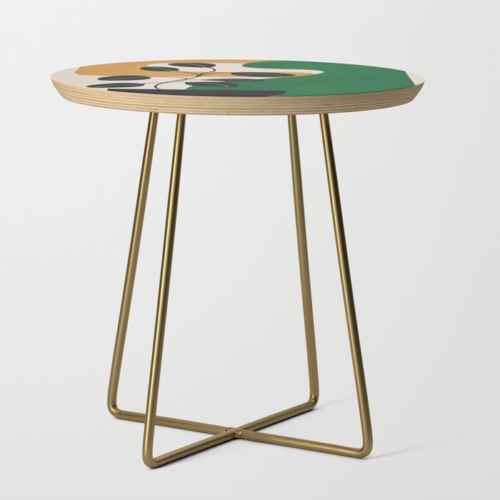 Modern Abstract Minimal Shapes Branches Art 4 Side Table Gallery Image 1