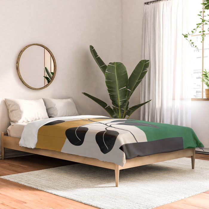 Modern Abstract Minimal Shapes Branches Art 4 Comforter Gallery Image 2