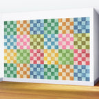 Eclectic  revival Handmade checker Multicolored Wall Mural Gallery Image 2