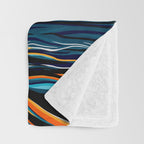 Orca into the Fire Sky Throw Blanket Gallery Image 3