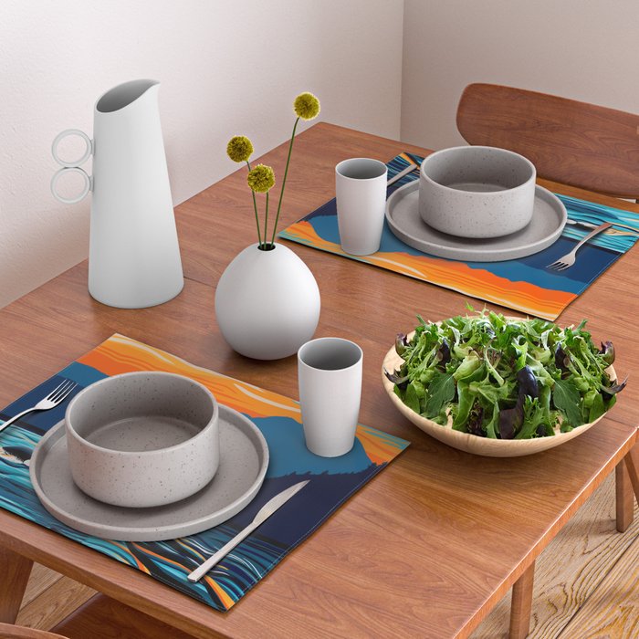 Orca into the Fire Sky Placemat Gallery Image 2