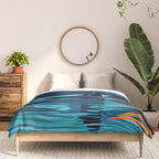 Orca into the Fire Sky Comforter Gallery Image 3