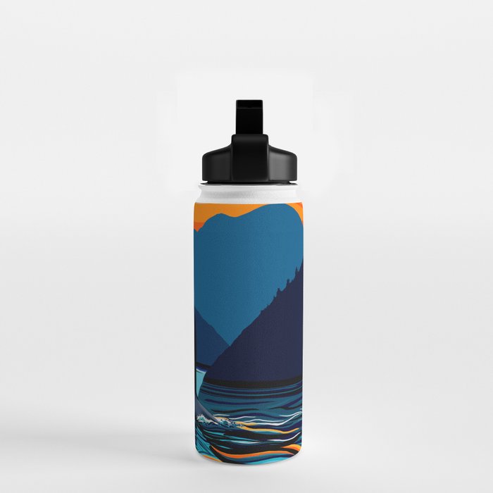 Orca into the Fire Sky Water Bottle Gallery Image 2