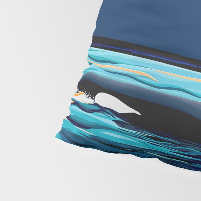 Orca into the Fire Sky Pillow Sham Gallery Image 4