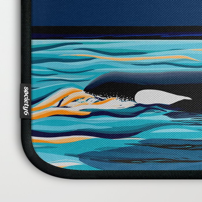 Orca into the Fire Sky Laptop Sleeve Gallery Image 3