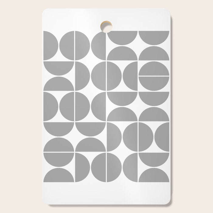Mid Century Modern Geometric 04 Grey Cutting Board Gallery Image 1