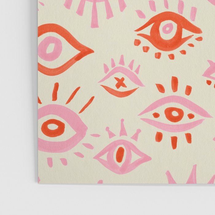 Mystic Eyes - Pink & Red Poster Gallery Image 3