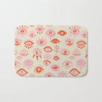 Mystic Eyes - Pink & Red Bath Mat Gallery Image 1