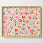 Mystic Eyes - Pink & Red Serving Tray Gallery Image 1