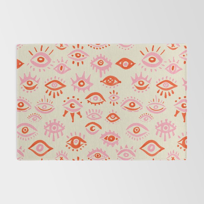 Mystic Eyes - Pink & Red Rug Gallery Image 2