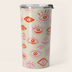 Mystic Eyes - Pink & Red Travel Mug Gallery Image 2