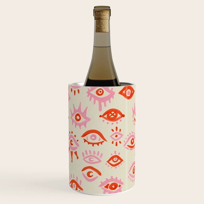 Mystic Eyes - Pink & Red Wine Chiller Gallery Image 1